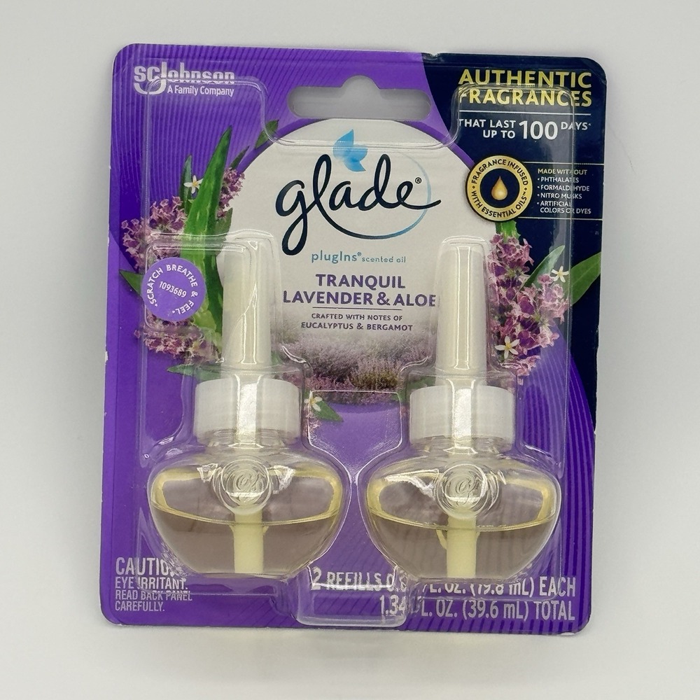Glade PlugIns Refill Tranquil Lavender & Aloe 2 Pack 1.34oz - Picture 3 of 5